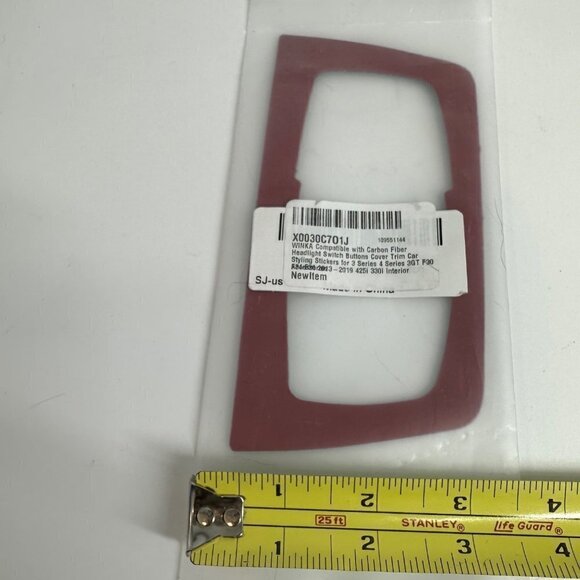 Winka Compatible with Carbon Fiber Headlight Switch Buttons Cover Trim BMW - Picture 4 of 5